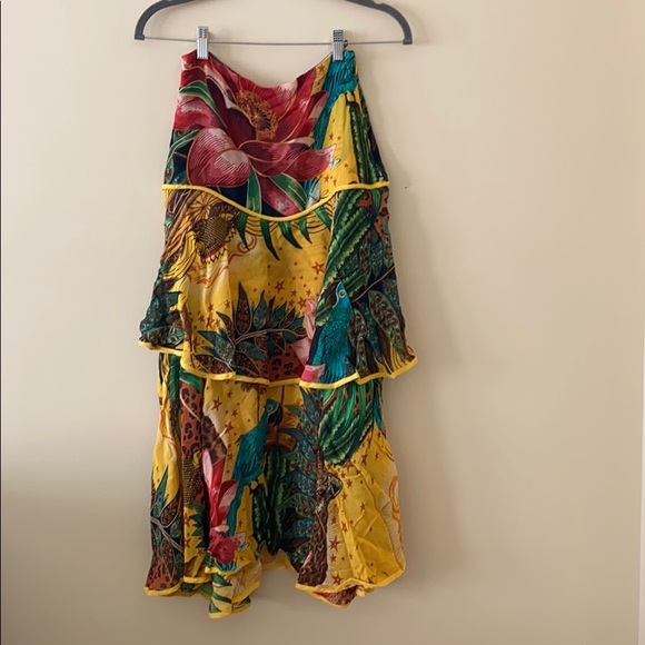 Farm Rio Tropical Dreams Tiered Midi Skirt - Picture 7 of 8